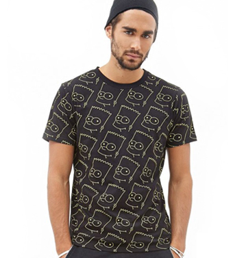 Black sublimated tee for men