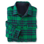 Green and Blue Check Flannel Shirt