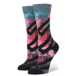neon pink and green with black sublimated socks suppliers in USA