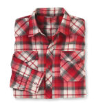 Red, White and Grey Check Flannel Shirt