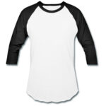 wholesale white with black sleeves baseball shirt in australia