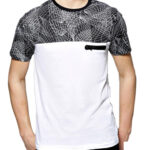 Black and white sublimation Polo Shirt