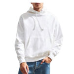 blank regular white hoodie