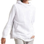 blank side zipper hoodie