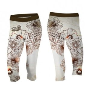 floral sublimated capri