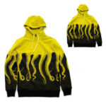 Octopus Patterned Sublimated Hoodie