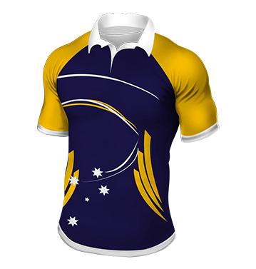 Wholesale Printed Blue and Yellow Sublimated Jersey Manufacturer in USA,  Australia, Canada, Europe & UAE