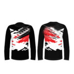 sublimated black long sleeve t-shirt supplier