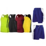 sublimated teamwear racer back tanks and shorts manufacturers