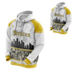 White and Yellow Striking Sublimated Hoodie