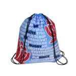 polyester drawstring sublimated bag