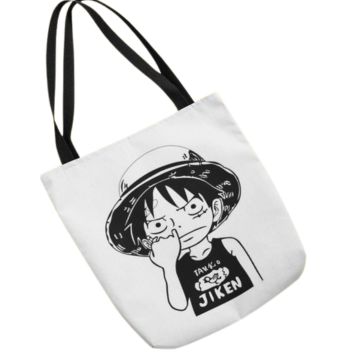 luffy print tote in bulk