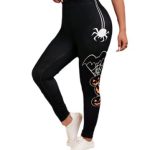 bulk plus size spider printed leggings