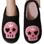 bulk black halloween bedroom slippers