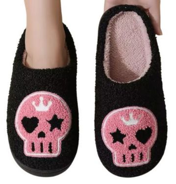 bulk black halloween bedroom slippers