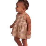 checkered baby dress in bulk