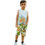 half Sleeve printed clothes set in wholesale