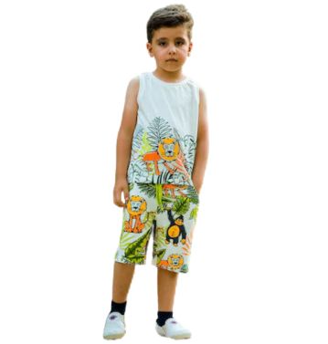 half Sleeve printed clothes set in wholesale