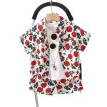 short sleeve printed shirt pant set wholesale