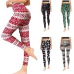 wholesale christmas print high waist leggings