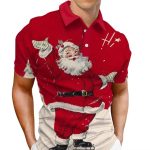 wholesale sublimation printed Christmas polo shirt