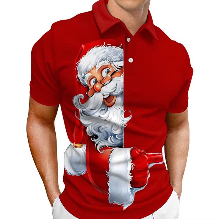 sublimation printed Christmas polo shirt manufacturer