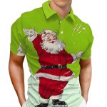 sublimation printed Christmas polo shirt in bulk