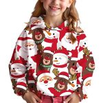 kids sublimated Christmas fleece hoodie manufacturer