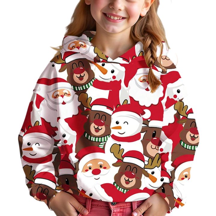 kids sublimated Christmas fleece hoodie manufacturer