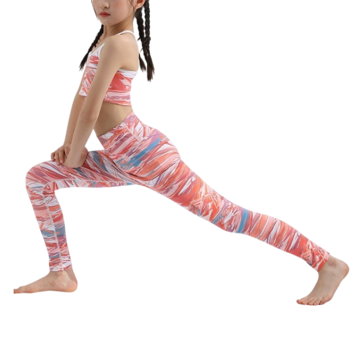 kids yoga active wear set vendor