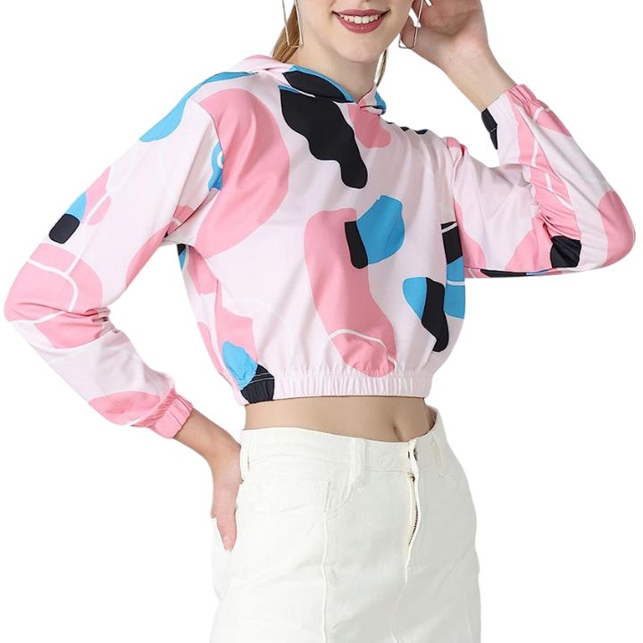 sublimation crop top hoodie manufacturer