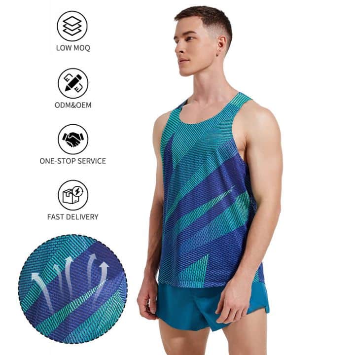 custom sublimated running singlet manufacturer