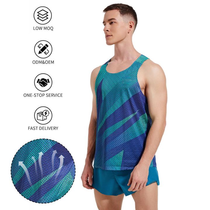 custom sleeveless running singlet supplier
